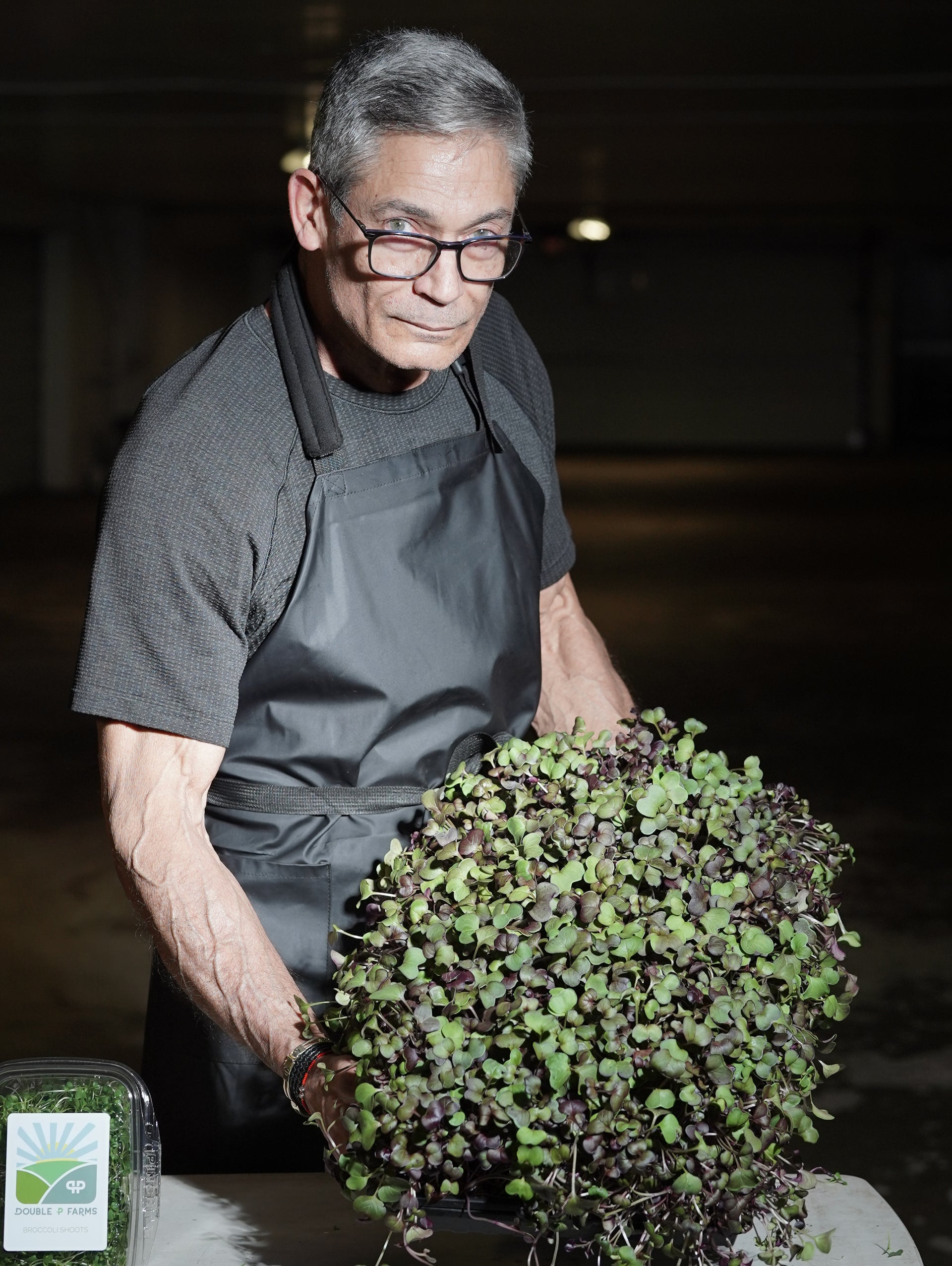 Anthony Pisani, founder and owner of Double P Farms & Microgreens, Long Island NY